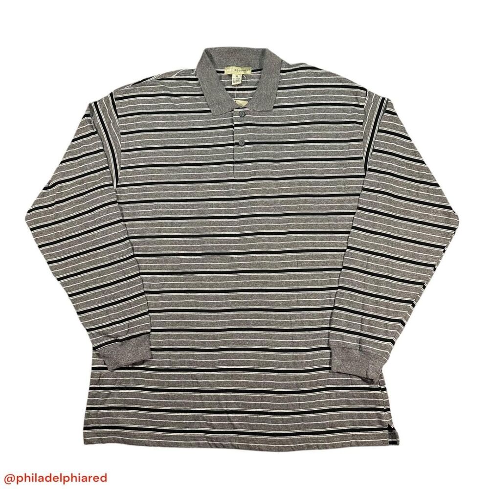 Vintage Y2K 2000's Basic Equipment longsleeve Polo style shirt mens XL